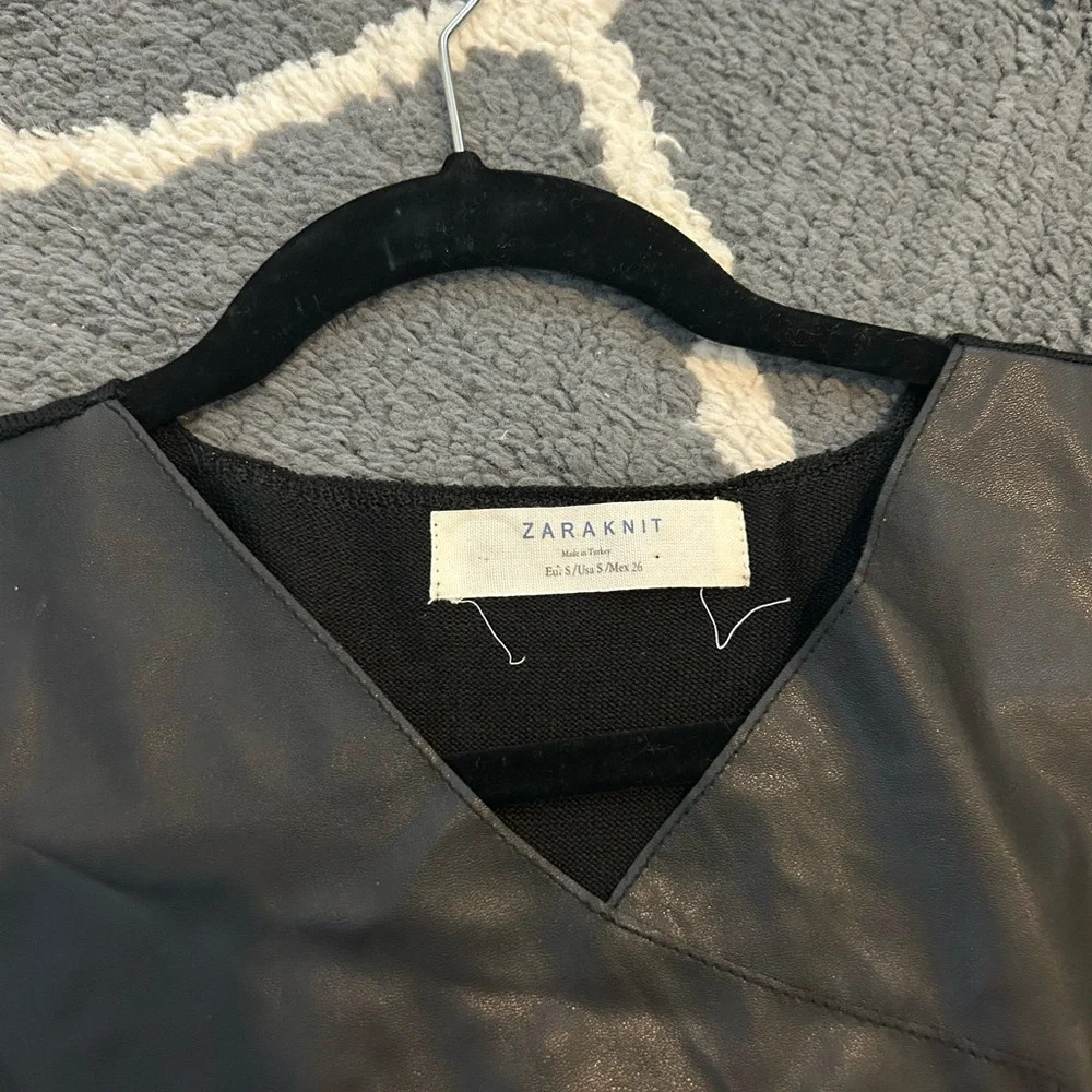 Zara Faux Leather and Knit Tank - Picture 5 of 5